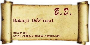 Babaji Dániel névjegykártya